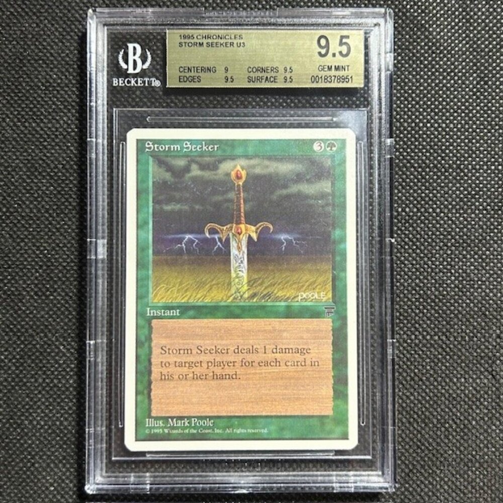 1995 MTG Magic The Gathering Chronicles Storm Seeker BGS 9.5 Gem Mint Pop 1
